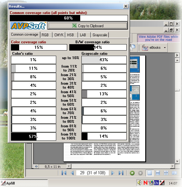 How APFill Ink and Toner Coverage Meter works: Next Step