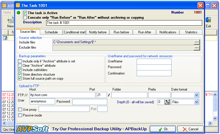 FTP BackUp Utility