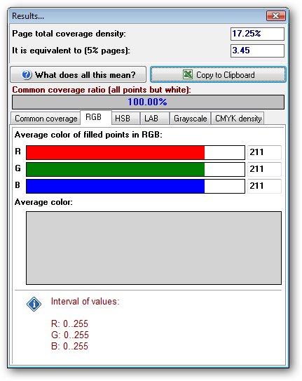 APFill - Ink, toner coverage meter. Calculate toner coverage utility