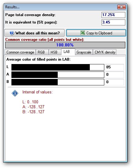 APFill - Ink, toner coverage meter. Calculate toner coverage utility